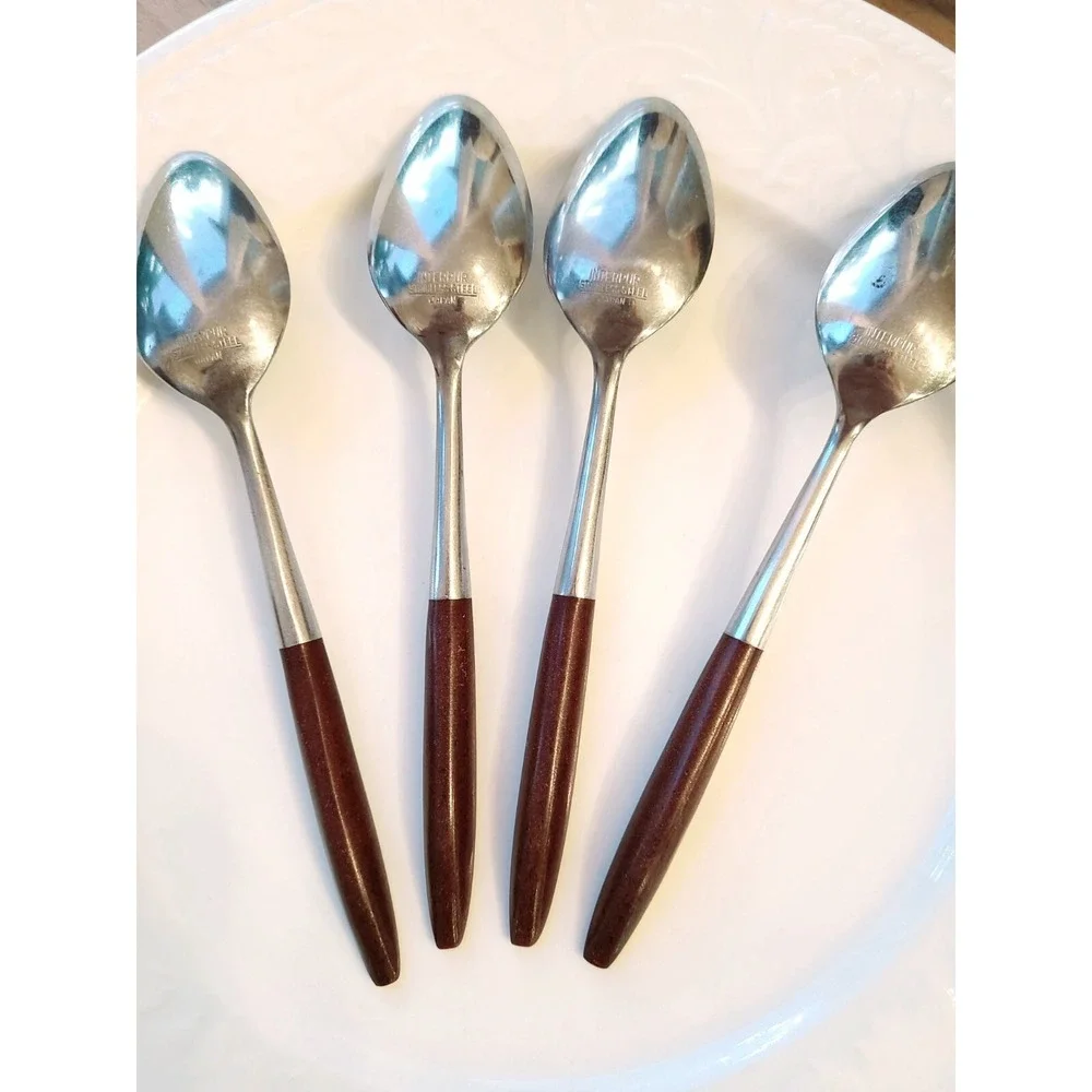 Interpur INR2 Set of 4 Brown Handle Spoons 6